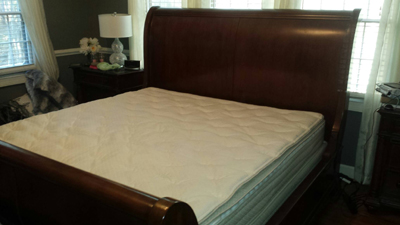Sleigh Bed with our Riviera Softside Pillow Top Waterbed