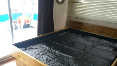  king size wood frame waterbed