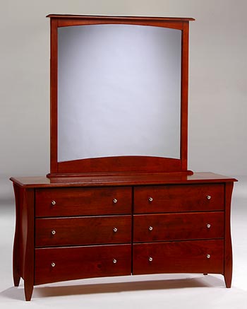 clove 6 drawer dresser with mirror