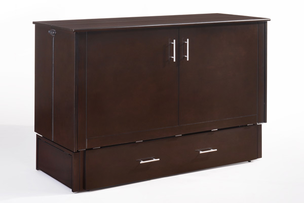 cabinet bed in dark chocolate finish